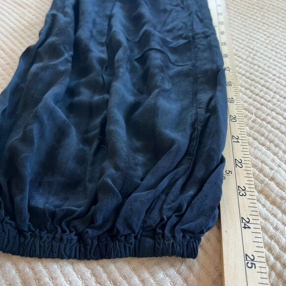 Style Park 1 Women Tie Dye Harem Style Jogger Pants One Size Black Boho Wide Leg - Picture 10 of 14